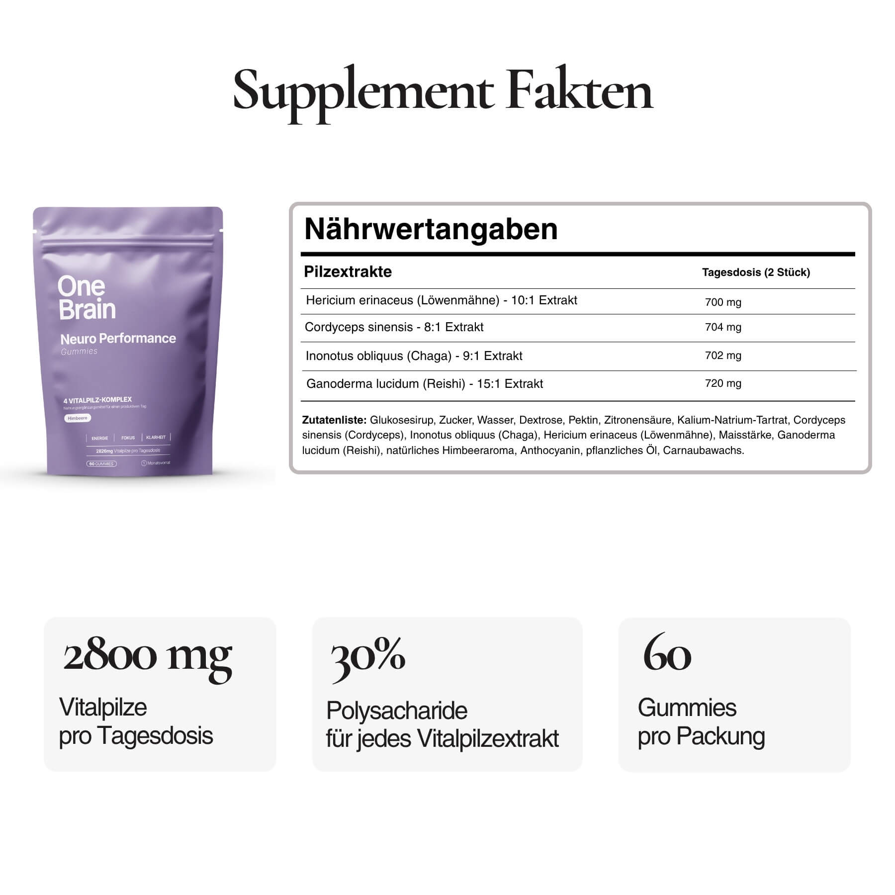 OneBrain Vitalpilz Gummies