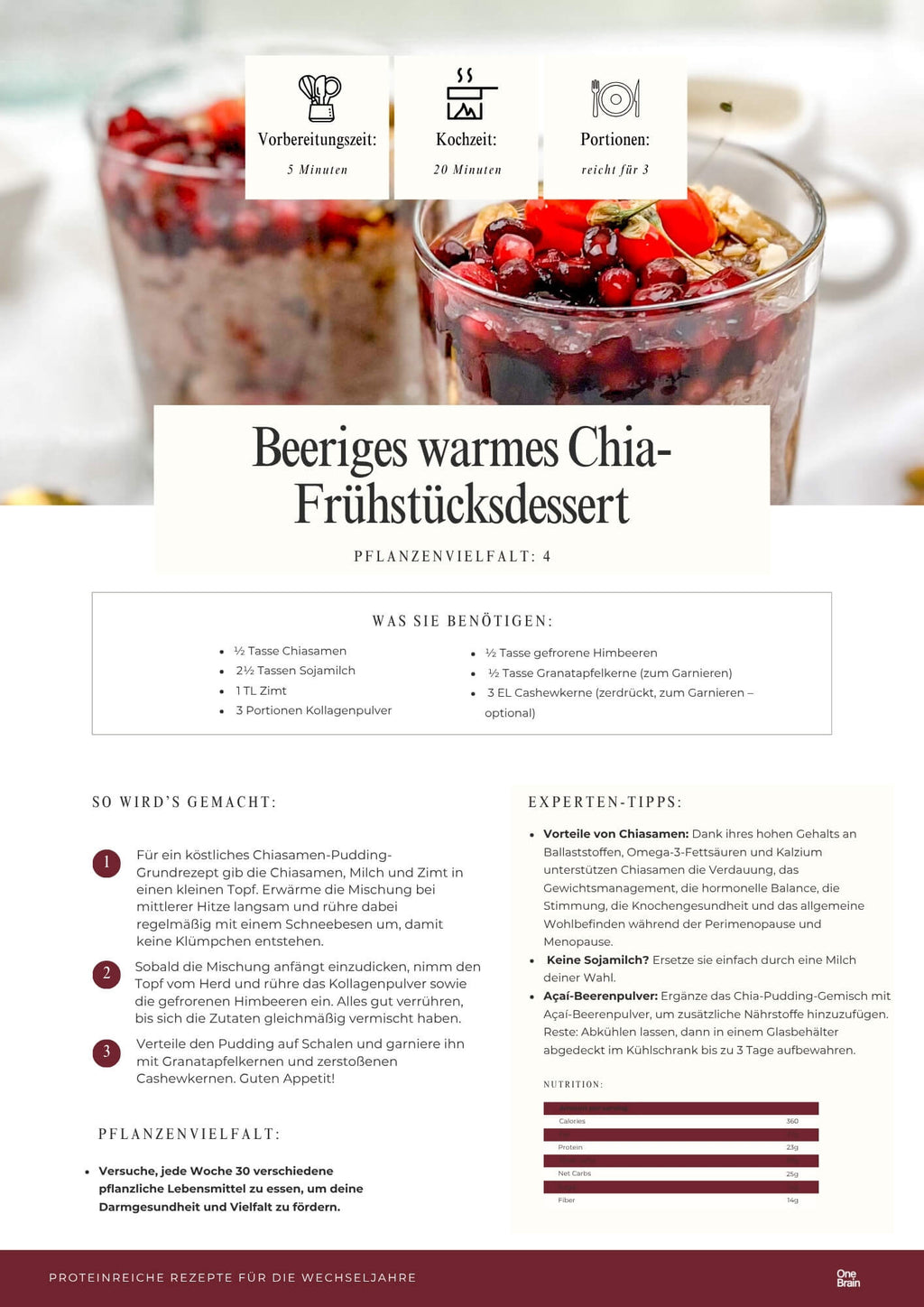 Proteinreiche Rezepte für die Wechseljahre