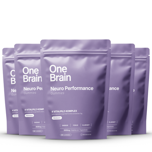 OneBrain Vitalpilz Gummies - 5er Packung